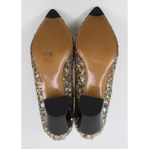 NWT Marc Jacobs Kim Sequin Chelsea Booties Embellished Block Heel Gold Silver 9 - Picture 10 of 10